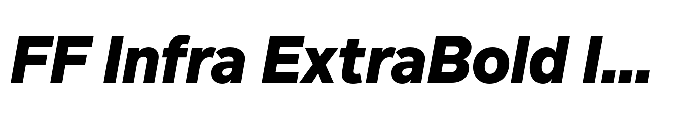 FF Infra ExtraBold Italic